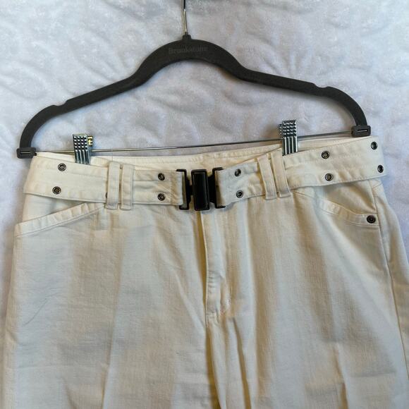 Liz Claiborne denim jacket and pants set white 100% cotton size M petite - Picture 6 of 7